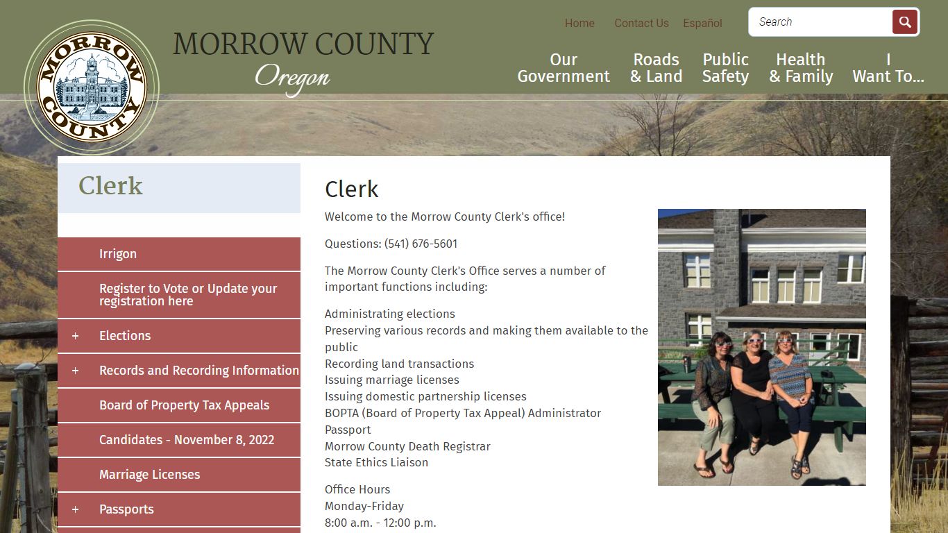 Clerk | Morrow County Oregon